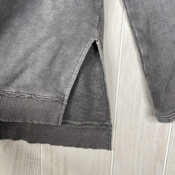 Anthropologie Pilcro Sun Washed Oversized Sweatshirt Women's Gray Size XS Petite - Picture 4 of 6